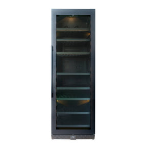 Bar Fridge - Black 405 Litre Upright Glass Door Bar Refrigerator