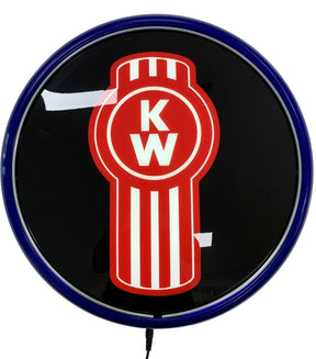 Beer Brand Signs - Kenworth KW Semi Trailer LED Bar Lighting Wall Sign Light Button Blue
