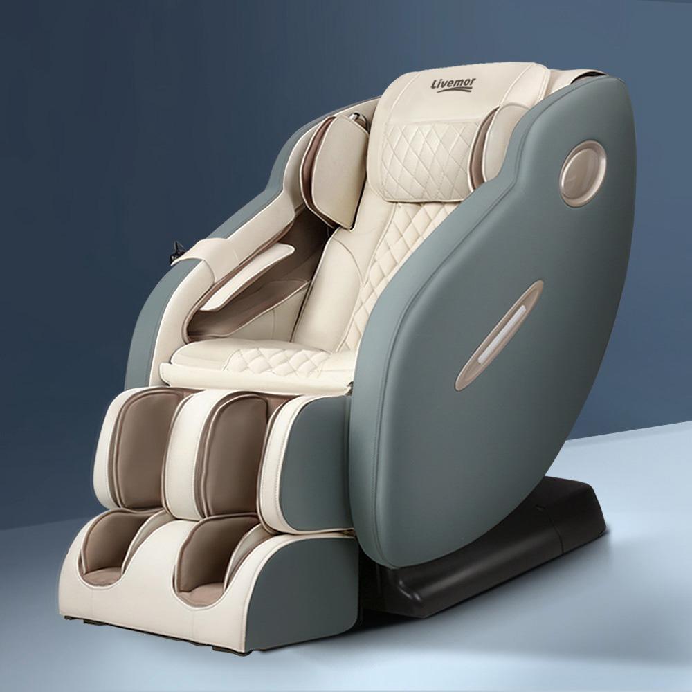 Health & Beauty > Massage - Livemor Electric Massage Chair Recliner SL Track Shiatsu Heat Back Massager