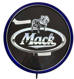 Beer Brand Signs - Mack Truck Semi Trailer LED Bar Lighting Wall Sign Light Button Blue