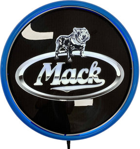 Beer Brand Signs - Mack Truck Semi Trailer LED Bar Lighting Wall Sign Light Button Light Blue