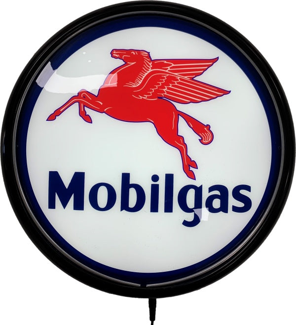 Beer Brand Signs - Mobilgas Mobil Fuel Petrol Bar Lighting Wall Sign Light Button Black