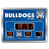 NRL Scoreboard - Canterbury Bulldogs NRL SCOREBOARD Digital LED Wall Clock Calendar Temperature Display Sign