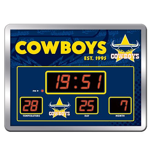 North QLD Queensland Cowboys NRL SCOREBOARD LED Clock