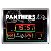 NRL Scoreboard - Penrith Panthers NRL SCOREBOARD Digital LED Wall Clock Calendar Temperature Display Sign