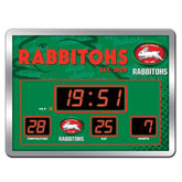 South Sydney Rabbitohs NRL SCOREBOARD Digital LED Wall Clock Calendar Temperature Display Sign