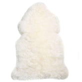 Ivory/White Medium Long Wool Rug - Australian Merino Sheepskin