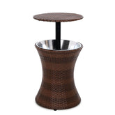 Furniture > Outdoor - Gardeon Outdoor Bar Table Patio Pool Cooler Ice Bucket Wicker Coffee Picnic Party