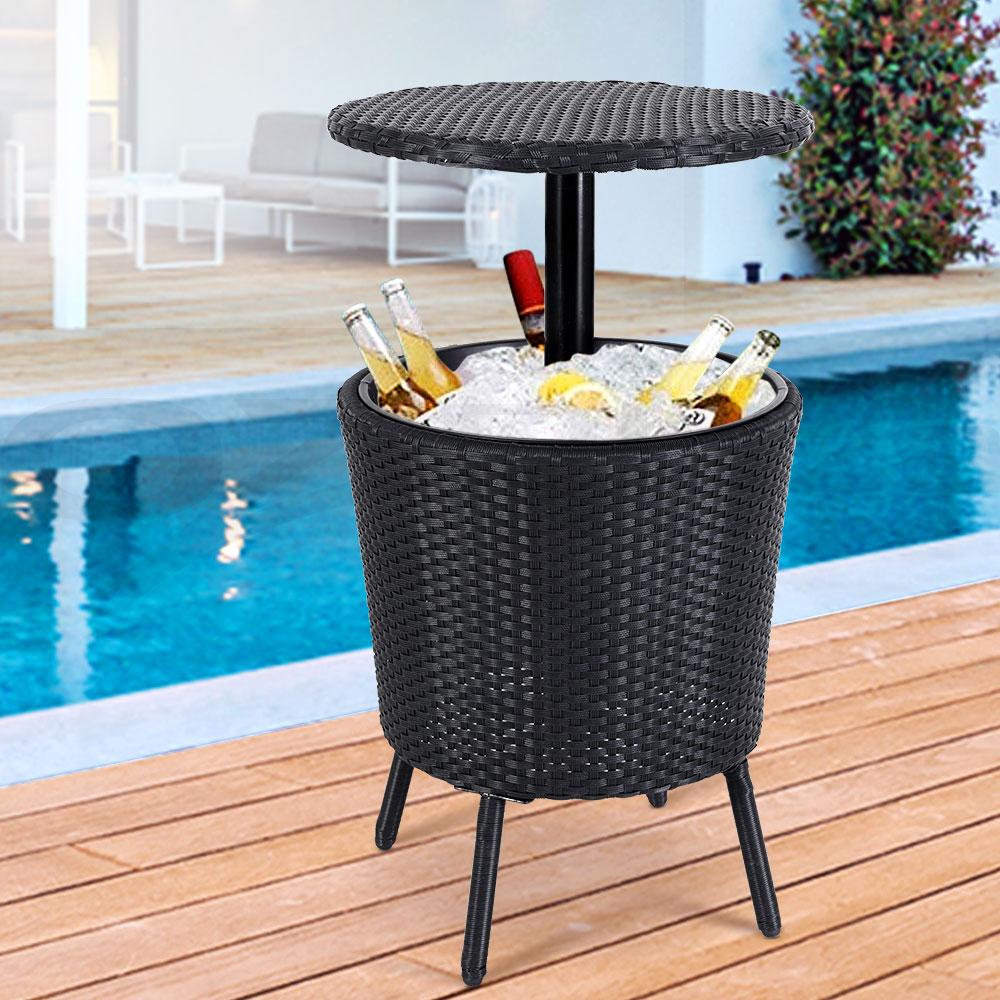 Furniture > Outdoor - Gardeon Bar Table Outdoor Setting Cooler Ice Bucket Storage Box Party Patio Coffee Pool