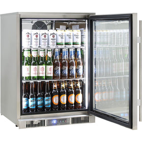 Bar Fridge - Outdoor Rhino ENVY 1 Door Bar Fridge Coldest Beer 43ºC+ Best Alfresco 316 Stainless Quiet With No Condensation