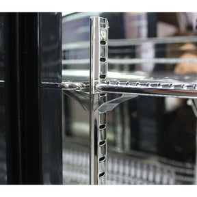 Bar Fridge - Black Commercial Glass 1 Door Bar Fridge Energy Efficient LG Compressor