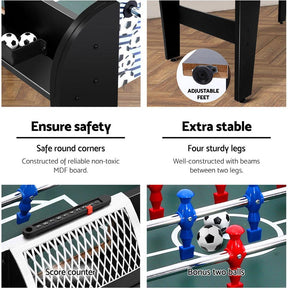 Gift & Novelty > Games - 4FT Soccer Table Foosball Football Game Home Party Pub Size Kids Adult Toy Gift