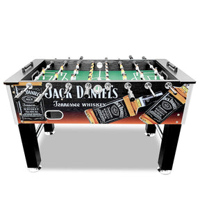 JD LOGO 5FT Foosball Soccer Table Black With Solid Steel Rods