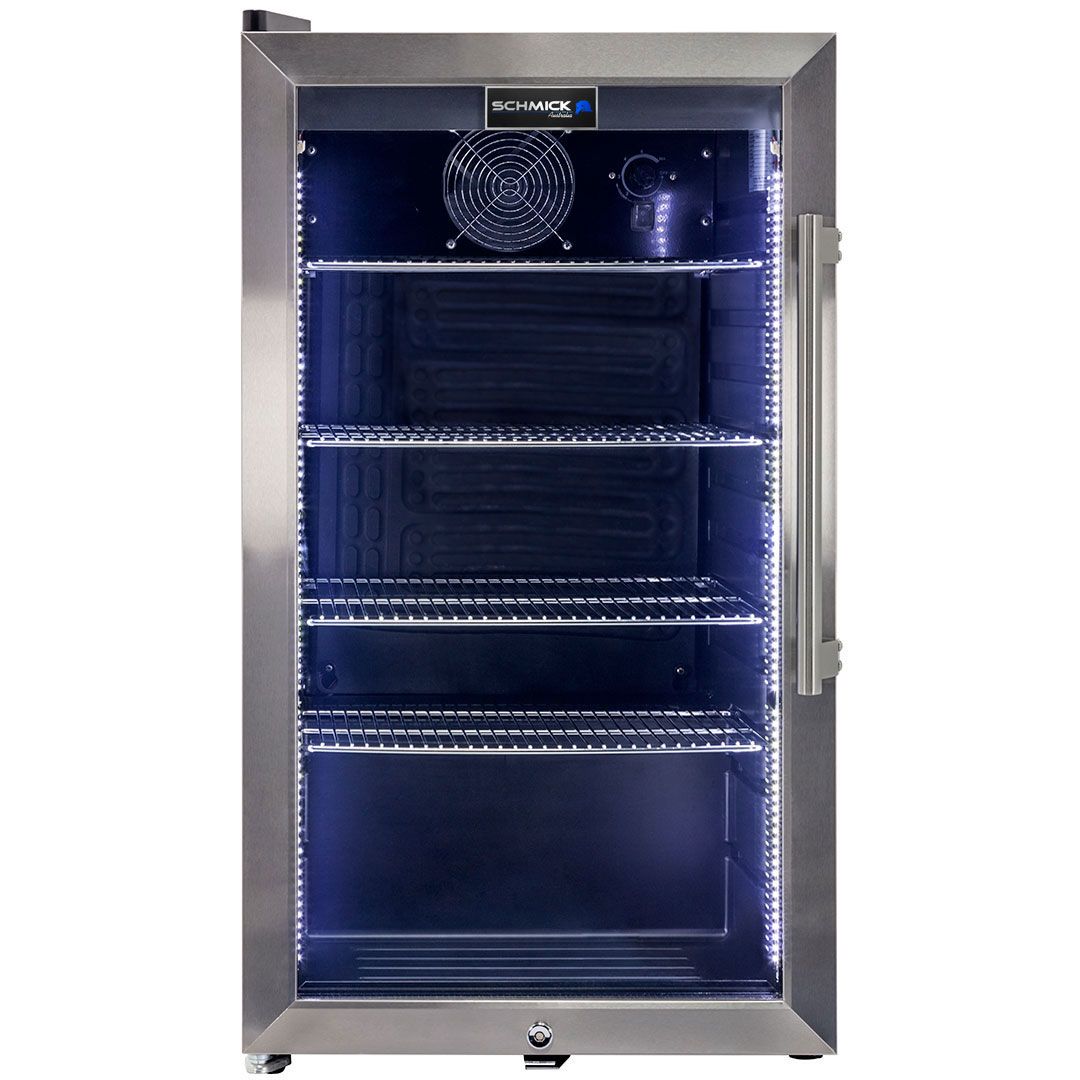Bar Fridge - Schmick Outdoor Triple Glazed Alfresco Bar Fridge With Led Strip Lights, Lock And LOW E Glass, Indoor Use Also Perfect!