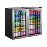 Bar Fridge - Schmick Outdoor Triple Glazed Alfresco Bar Fridge Combo With LED Strip Lights, Lock And LOW E Glass, Indoor Use Also Perfect!