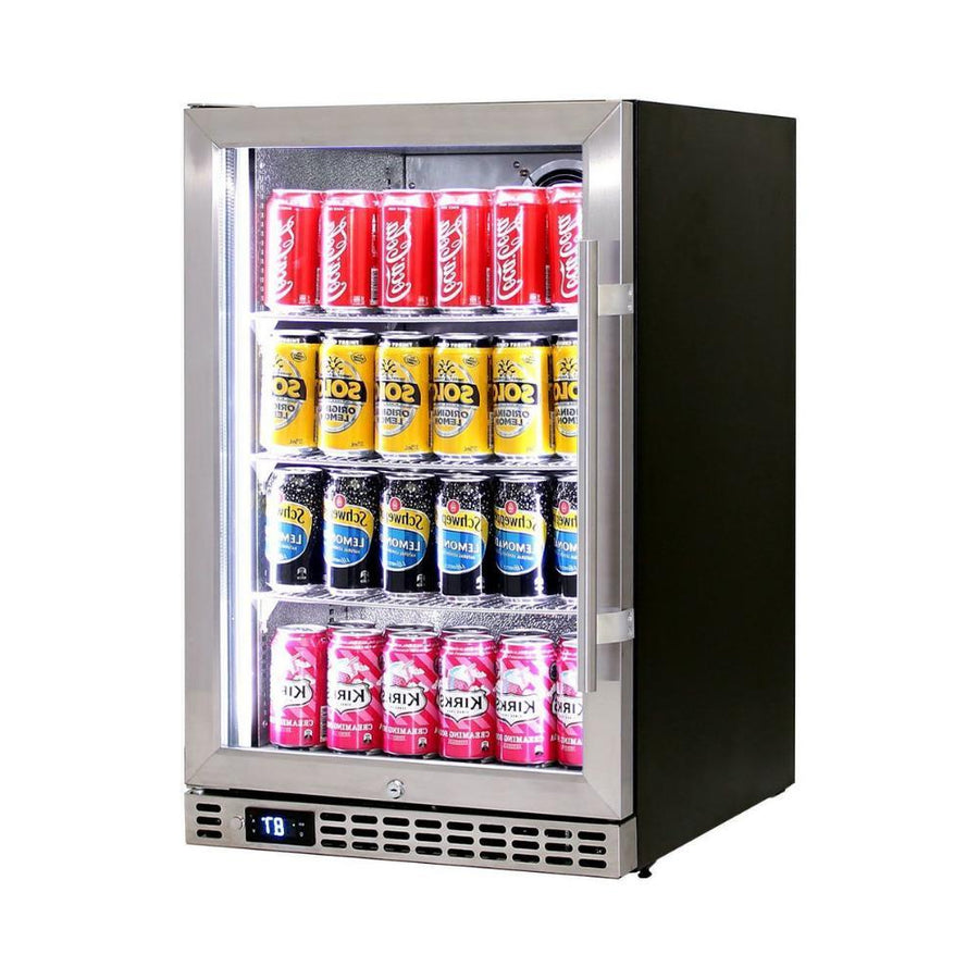 Bar Fridge - Schmick Quiet Running Front Venting Under Bench Heated Glass Door Bar Fridge Model SK116R-HD