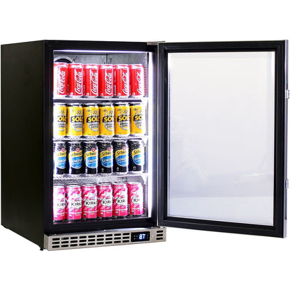 Bar Fridge - Schmick Quiet Running Front Venting Under Bench Heated Glass Door Bar Fridge Model SK116R-HD