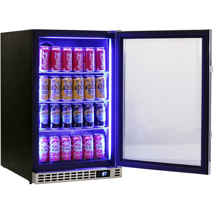 Bar Fridge - Schmick Quiet Running Front Venting Under Bench Heated Glass Door Bar Fridge Model SK116R-HD