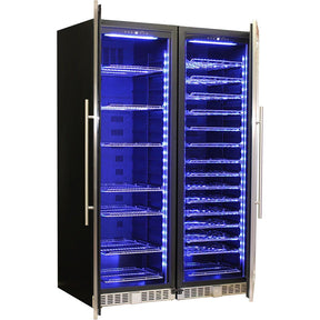 Bar Fridge - Schmick Matching Upright Glass Door Beer And Wine Refrigerator Combination Model BD425-Combo