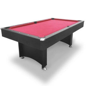 Pool Table - 2022 7Ft Modern Design Pool Table Snooker Billiard Table Black Frame With Free Accessories Red