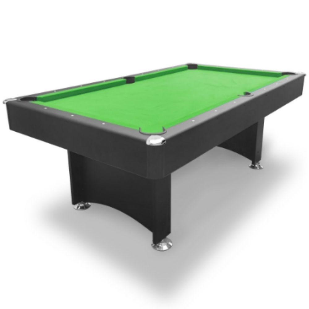 Pool Table - 2022 7Ft Modern Design Pool Table Snooker Billiard Table Black Frame With Free Accessories Green