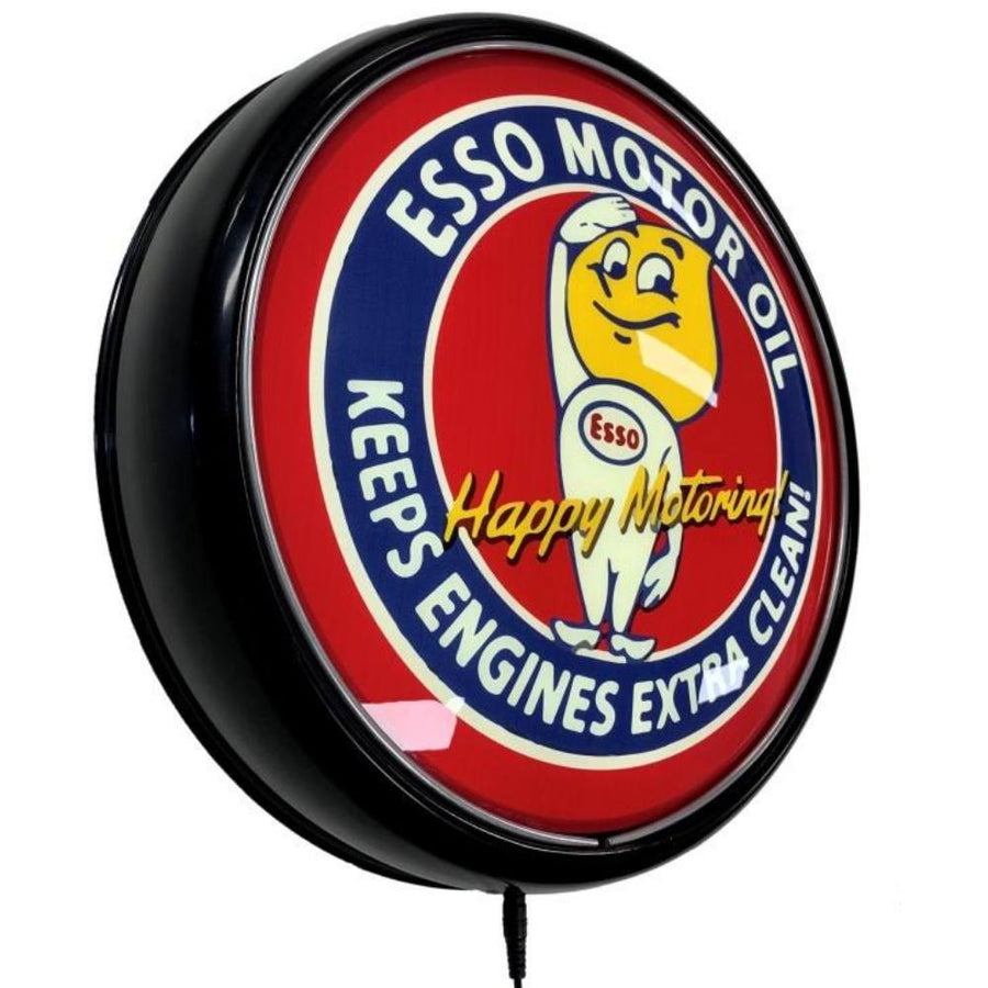 Beer Brand Signs - ESSO Motor Oil LED Bar Lighting Wall Sign Light Button Light Black