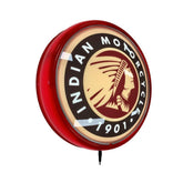 Beer Brand Signs - Indian Motorcycle 1901 LED Bar Lighting Wall Sign Light Button RED