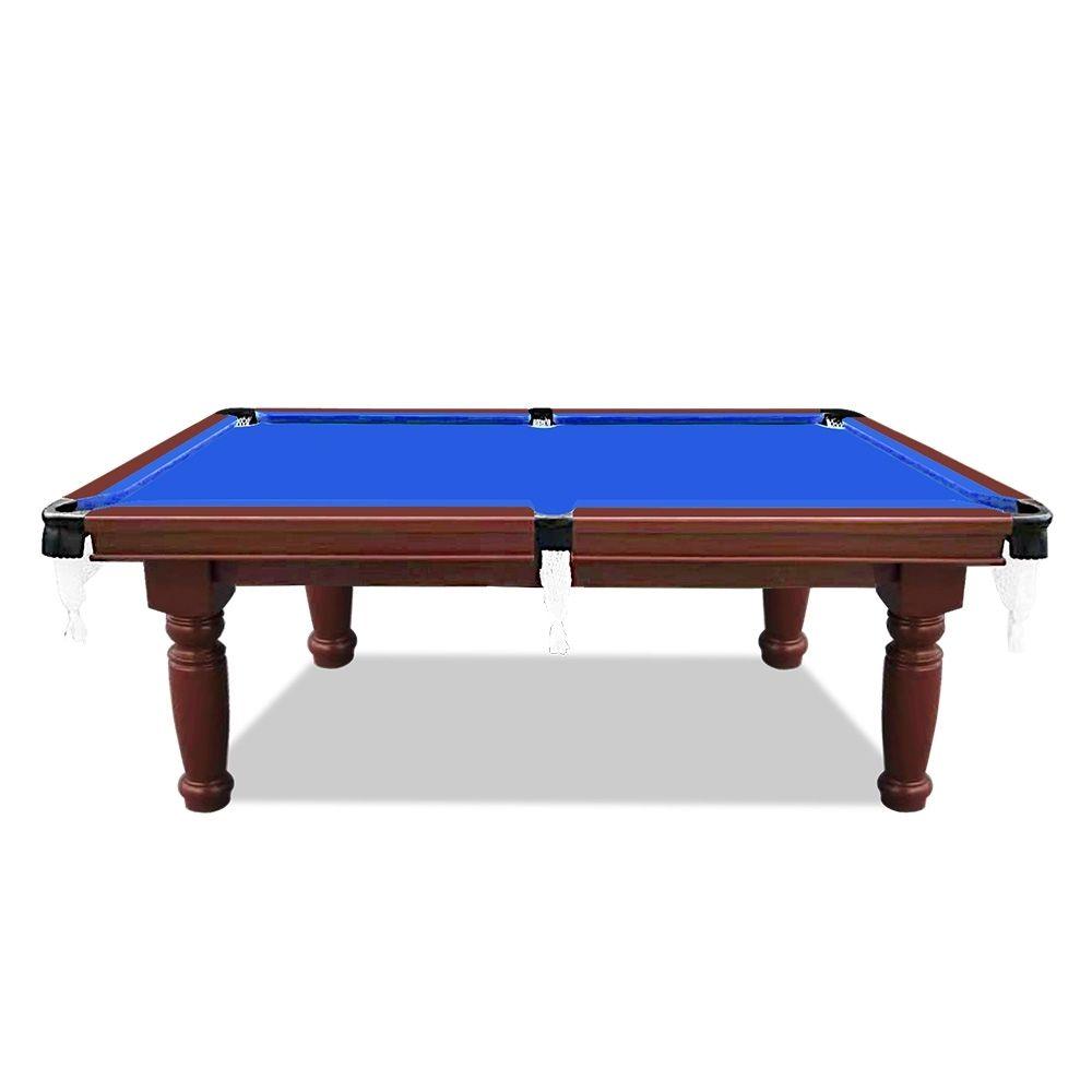 Pool Table - Smart Series 7FT MDF Round Leg Pool Snooker Billiards Table Blue With Free Accessories