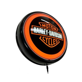 Beer Brand Signs - Harley Davidson Shield LED Bar Lighting Wall Sign Light Button