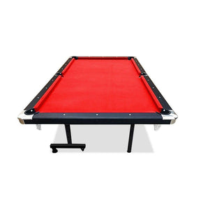 Pool Table - 8FT Red Foldable / Fold Away Pool Billiard Table Free Accessory
