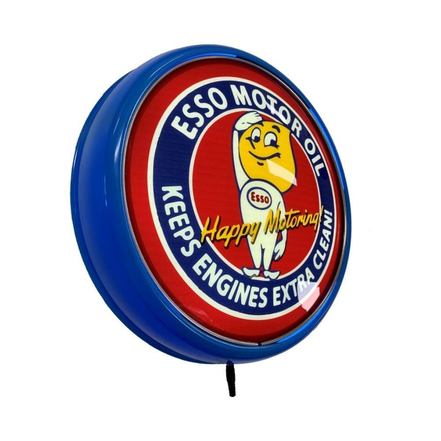 Beer Brand Signs - ESSO Motor Oil LED Bar Lighting Wall Sign Light Button Light Blue