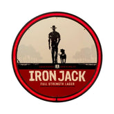 Beer Brand Signs - LARGE Iron Jack Larger Beer Bar Garage Wall Light Sign RED Neon