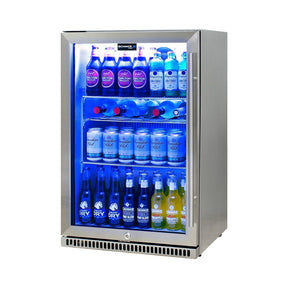 Bar Fridge - Schmick 304 Stainless Steel Bar Fridge Tropical Rated With Heated Glass And Triple Glazing Model SK118L-SS (PRE-ORDER FOR MID JAN)