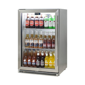 Bar Fridge - Schmick 304 Stainless Steel Bar Fridge Tropical Rated With Heated Glass And Triple Glazing Model SK118L-SS (PRE-ORDER FOR MID JAN)