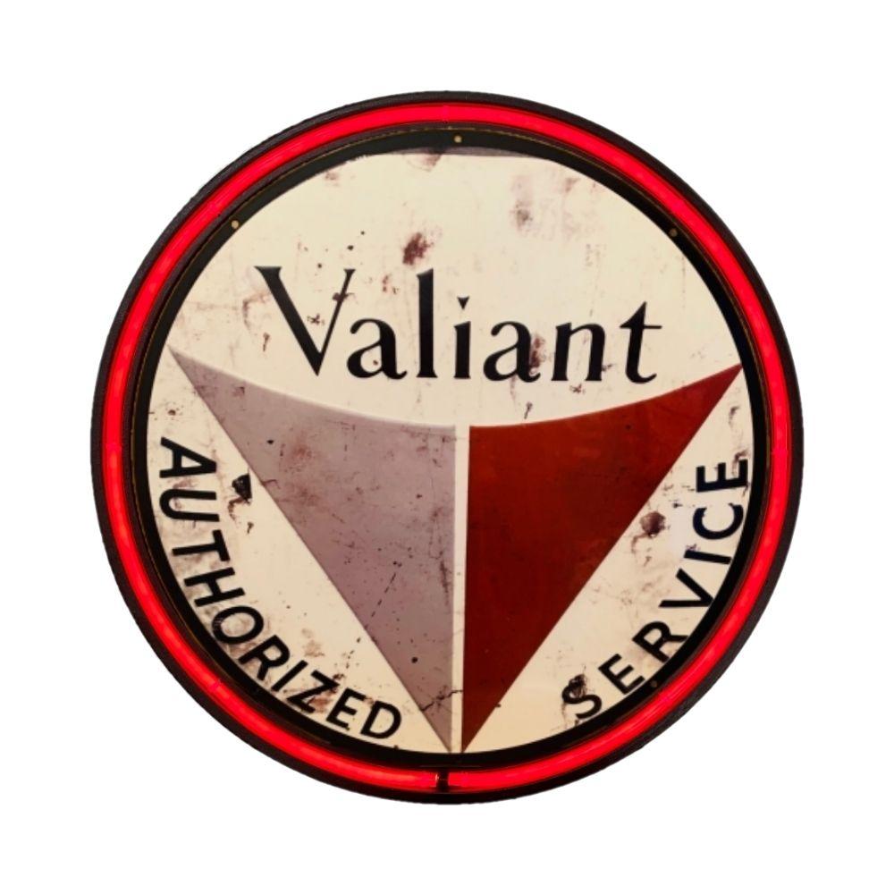Beer Brand Signs - LARGE Valiant Authorized Service Bar Garage Wall Light Sign RED Neon