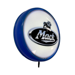 Beer Brand Signs - Mack Truck Semi Trailer LED Bar Lighting Wall Sign Light Button White/Light Blue