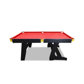 Pool Table - New 6FT Red Foldable / Fold Away Pool Table For Billiard Snooker Small Room