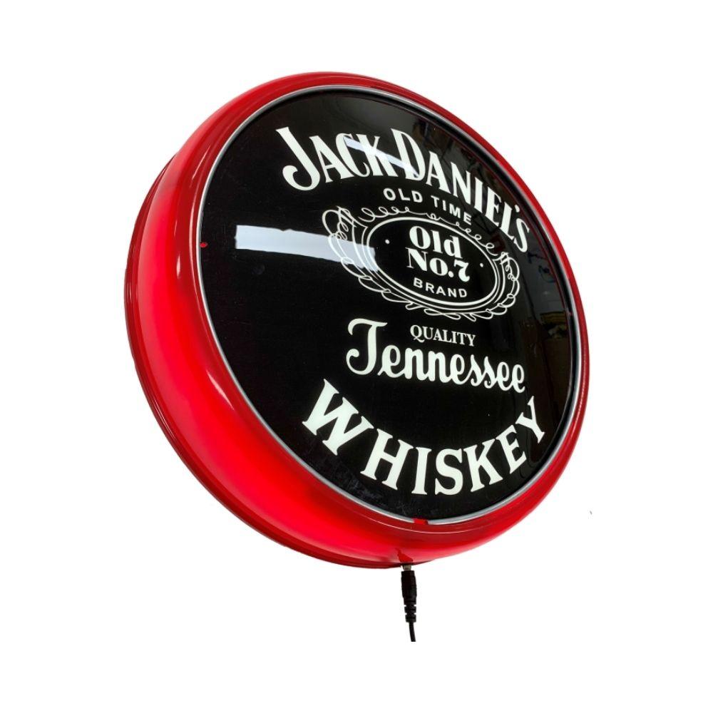 Beer Brand Signs - Jack Daniels RED LED Bar Lighting Wall Sign Light Button