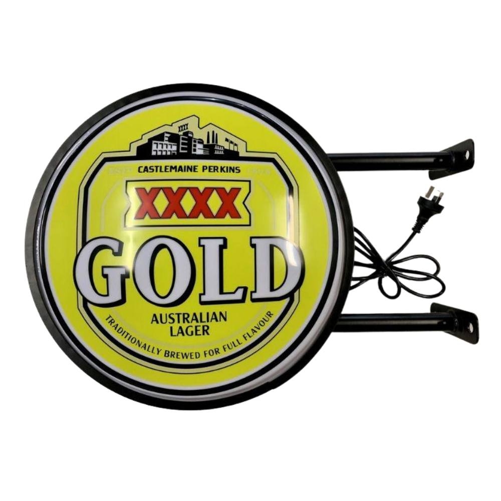 Beer Brand Signs - XXXX Gold Lager Beer Bar Lighting Wall Sign Light LED