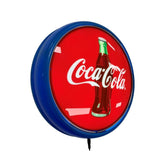 Beer Brand Signs - Coca Cola Coke Bottle LED Bar Lighting Wall Sign Light Button Light Blue