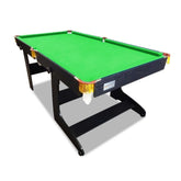 Pool Table - New 6FT Green Foldable / Fold Away Pool Table For Billiard Snooker Small Room