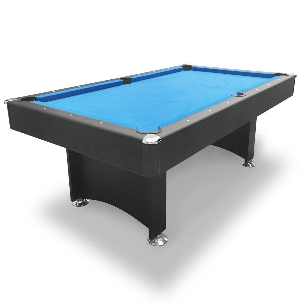 Pool Table - 2022 7Ft Modern Design Pool Table Snooker Billiard Table Black Frame With Free Accessories Blue