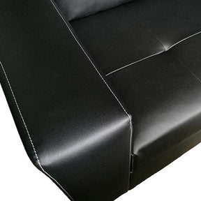 Furniture > Sofas - Nikki Sofa Black Colour 3 Seater PU Leather