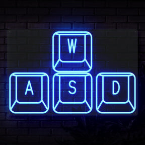 Neon Sign - WASD KEYS NEON SIGN (DELIVERED IN 3-5WKS)