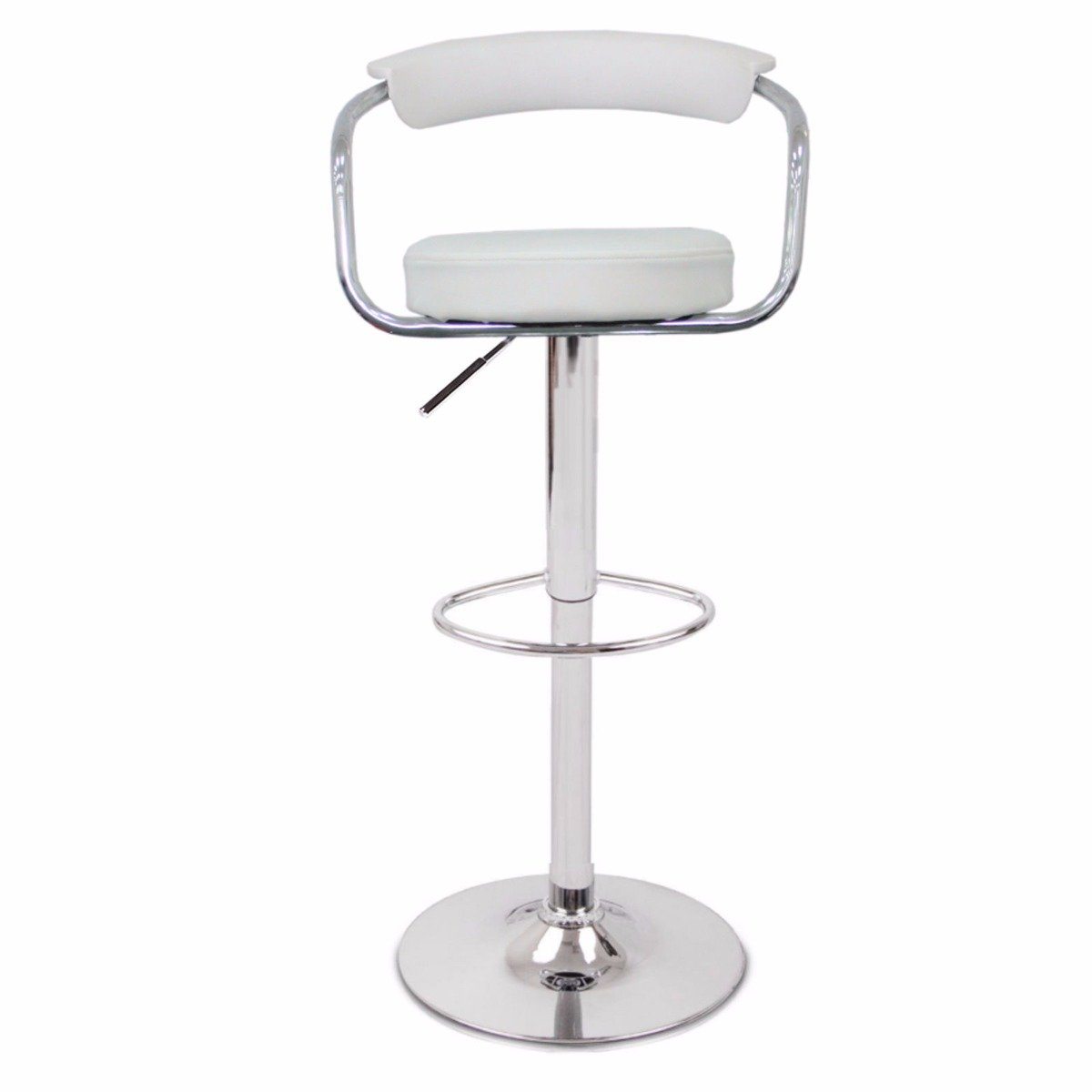 Furniture > Bar Stools & Chairs - 2 X GINA BAR STOOL WHITE