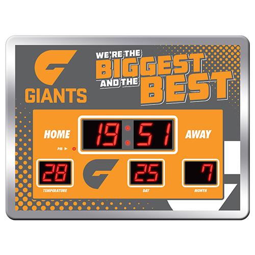 AFL Scoreboard - Greater Western Giants AFL Aussie Rules SCOREBOARD LED Clock