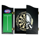 Collingwood Magpies AFL Dart Board And Cabinet Set