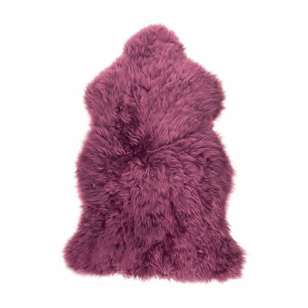 Plum - XXL Pink/Purple Long Wool Rug - Australian Merino Sheepskin
