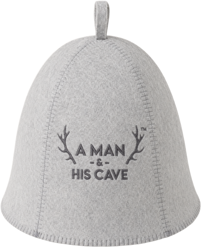 A Man & His Cave wool-felt sauna hat