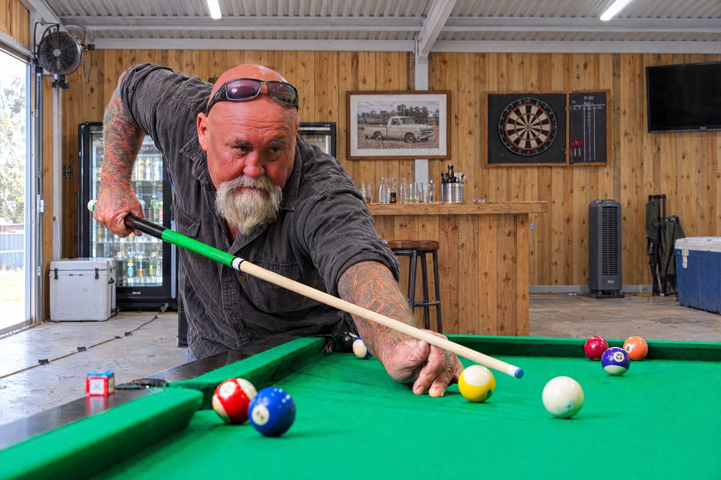 An Aussie games room with pool